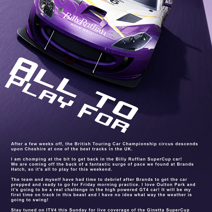 Oulton Park this weekend ...