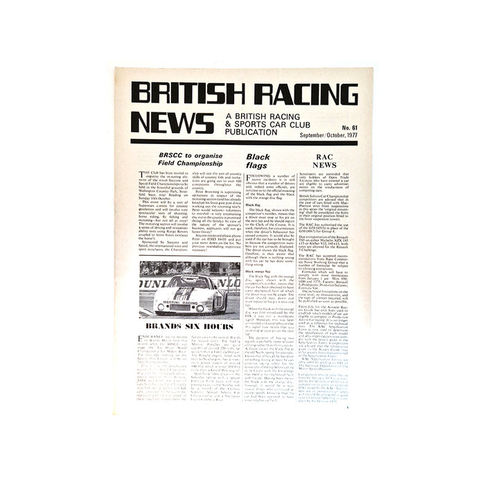 British Racing News 1976 - 1978 Magazines