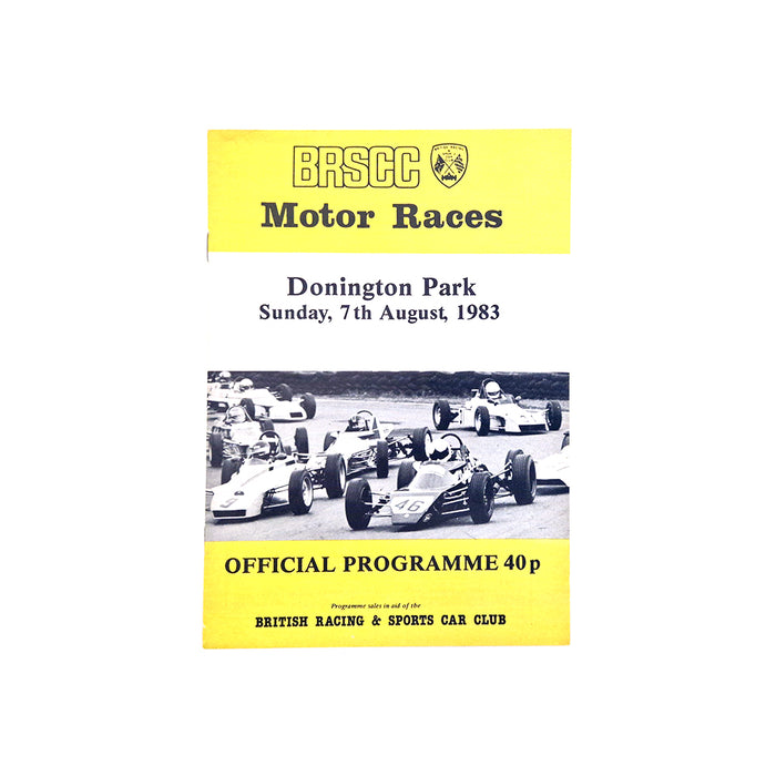 BRSCC Race Programme - Donington Park 7 August 1983