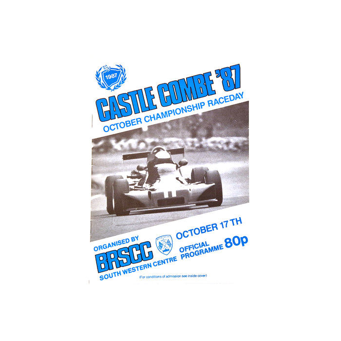 BRSCC Race Programme - Castle Combe 17 October 1987