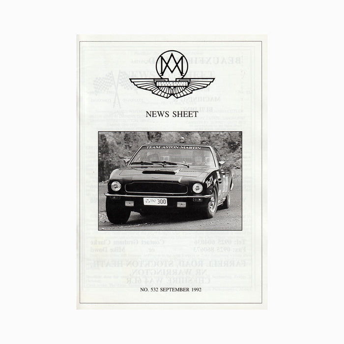 AMOC News Sheet Magazine Feb - Nov 1992