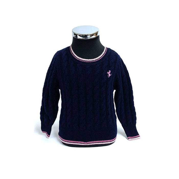 Ferrari Kids Girls Woollen Neck Jumper Navy