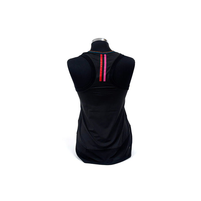 Ferrari Ladies Sleeveless Top Striped Collar Black