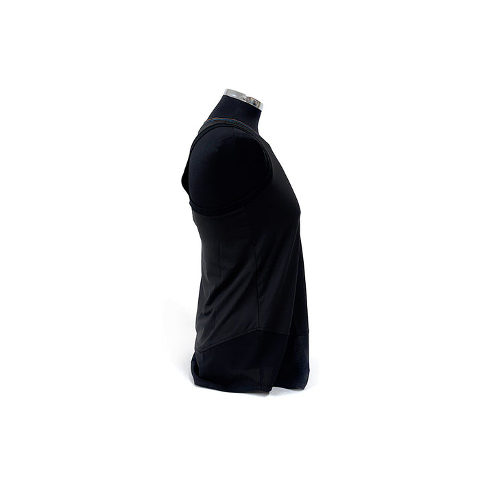 Ferrari Ladies Sleeveless Top Striped Collar Black