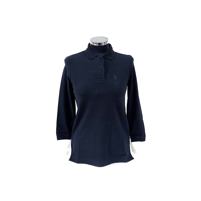 Ferrari Ladies Cotton Stretch Polo Navy