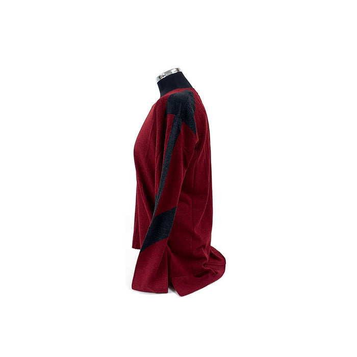 Ferrari Ladies Color Cut Crew Neck Jumper Red