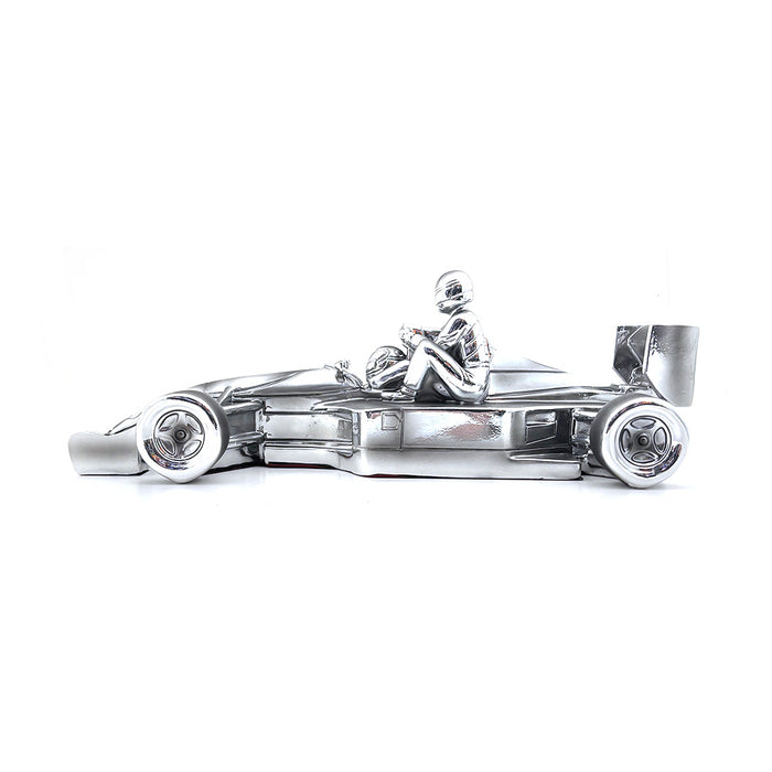 1/12 Chromed sculpture signed by Nigel Mansell