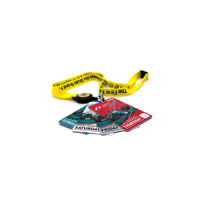 2009 Abu Dhabi VIP Passes Signed Hamilton & Alonso