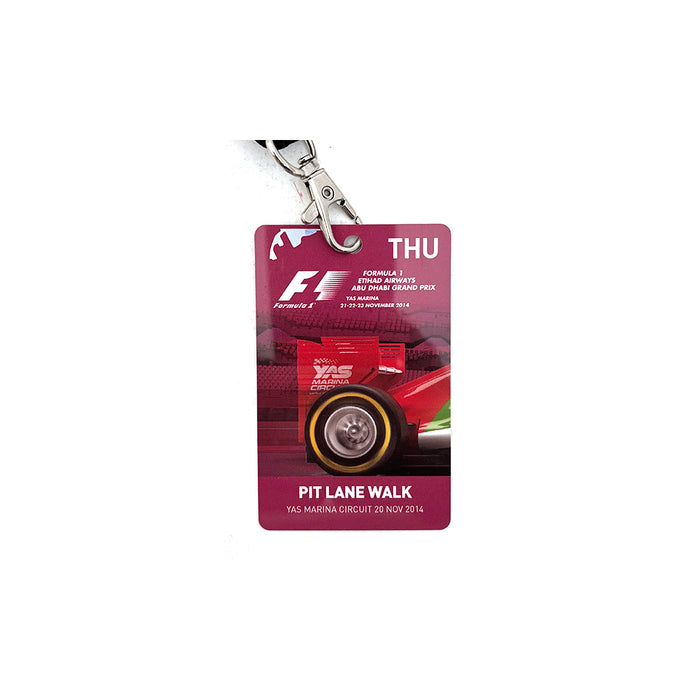 2014 Abu Dhabi F1 Pitlane Walk Pass