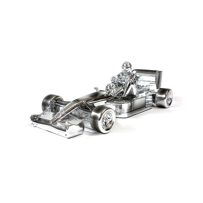 1/18 Chromed sculpture signed by Nigel Mansell