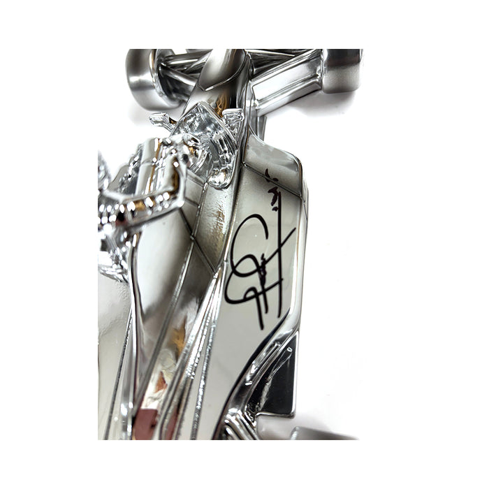 1/18 Chromed sculpture signed by Nigel Mansell