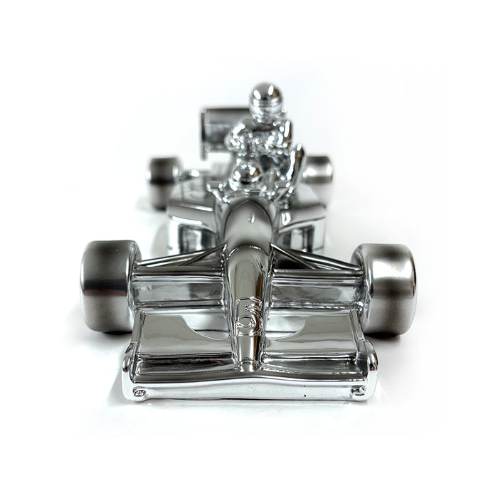 1/18 Chromed sculpture signed by Nigel Mansell