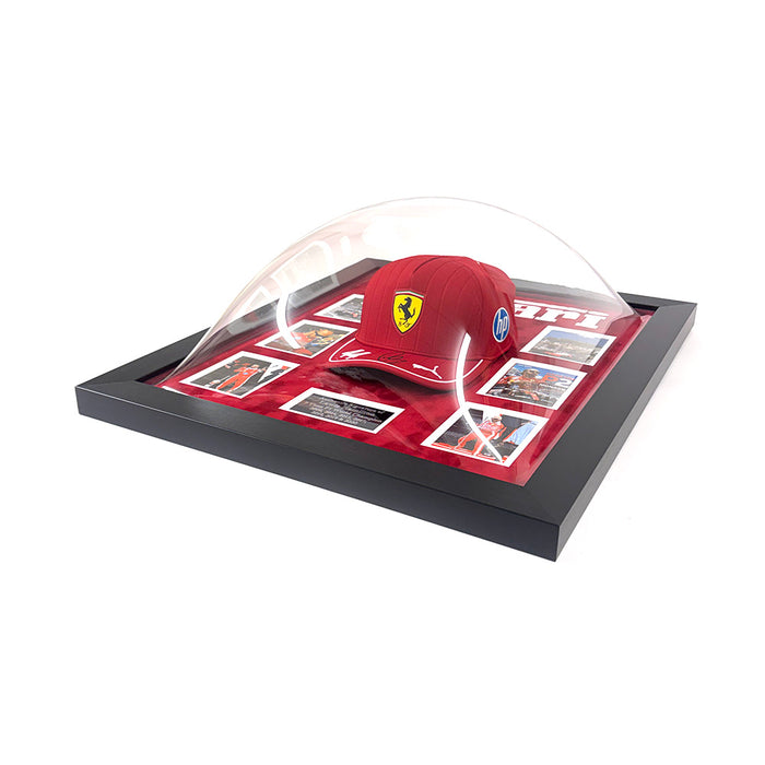 Lewis Hamilton Signed Ferrari Cap Framed