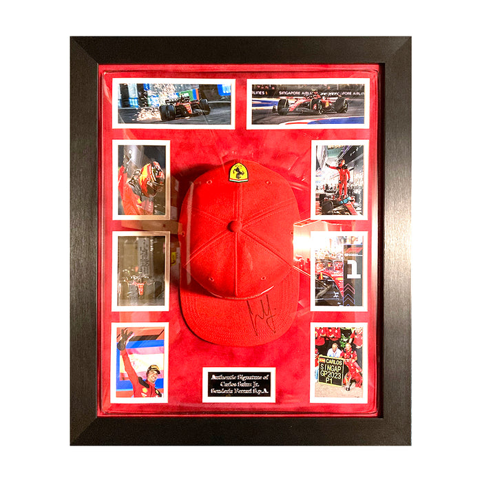 Carlos Sainz 2023 Signed Cap Framed