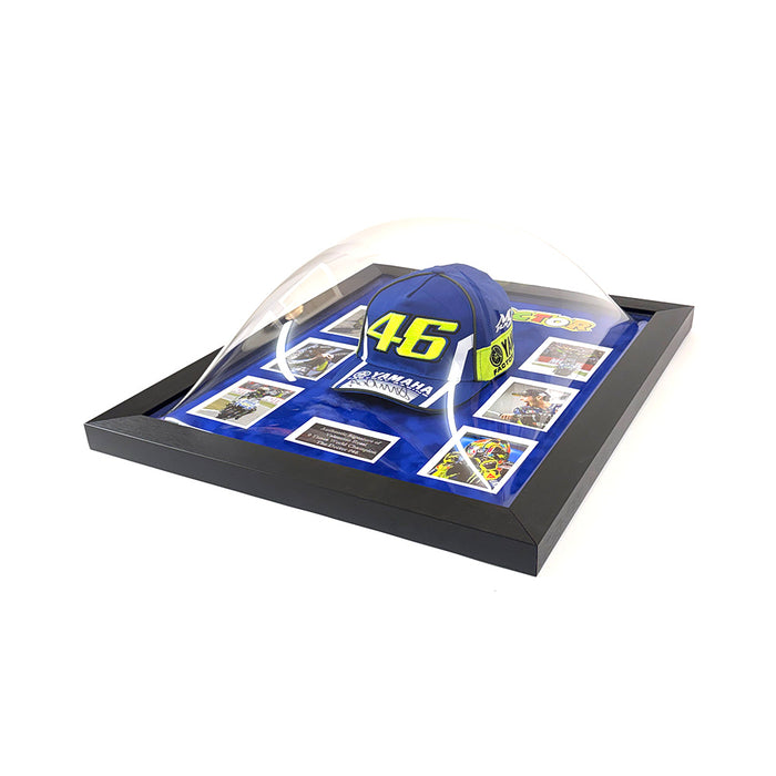 Valentino Rossi Signed Yamaha Cap Framed