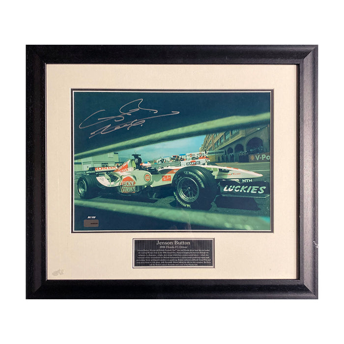 Jenson Button Signed Photgraph Framed