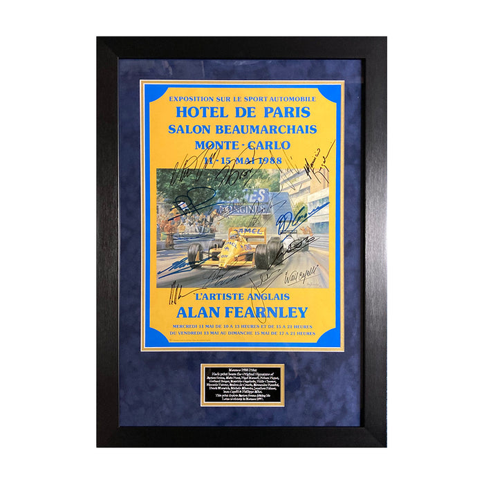 Alan Fearnley - Signed Monaco 1988 Poster Framed