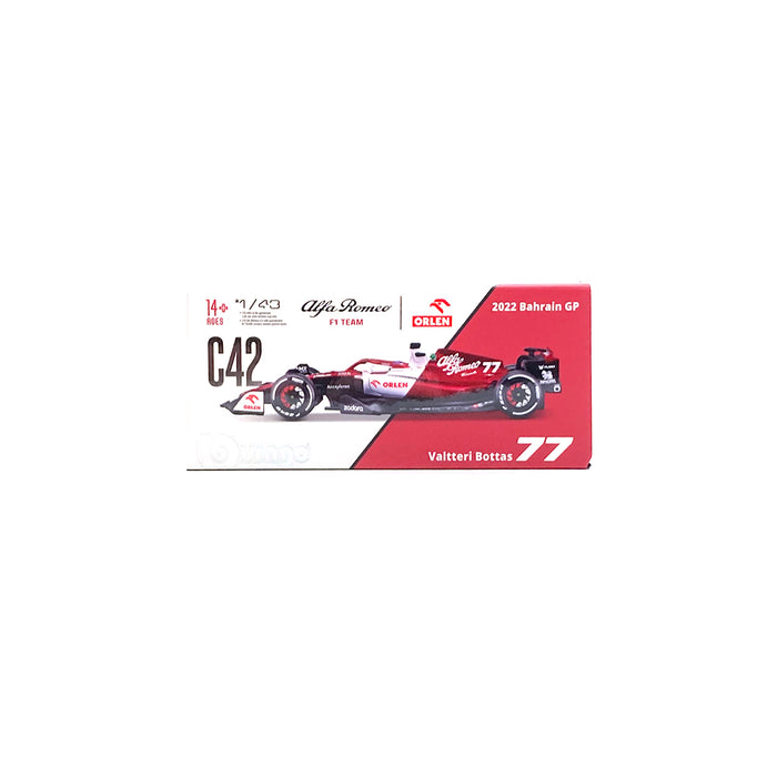 Burago Collectable 1/43 2022 Alfa Romeo C42 Bottas 1838068 REDUCED