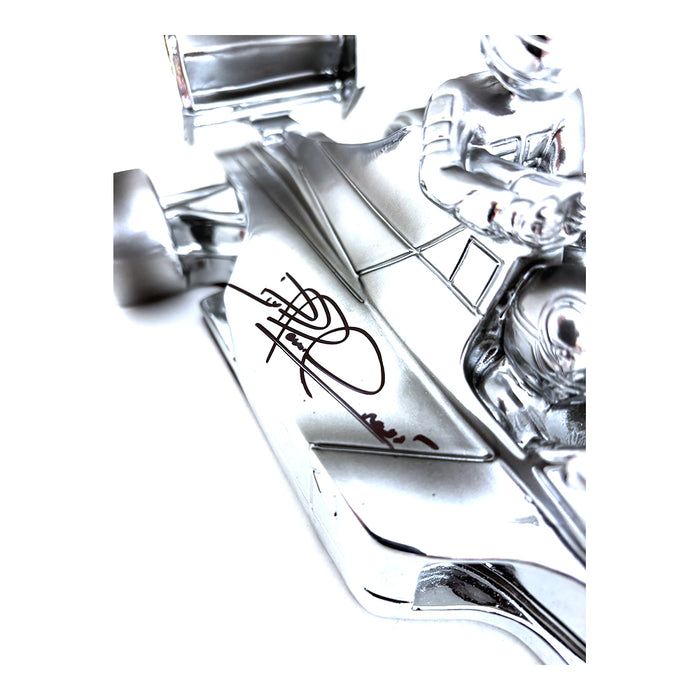 1/12 Chromed sculpture signed by Nigel Mansell