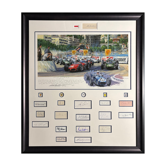 Nicholas Watts - First Corner Monaco 1961 - Special - Framed