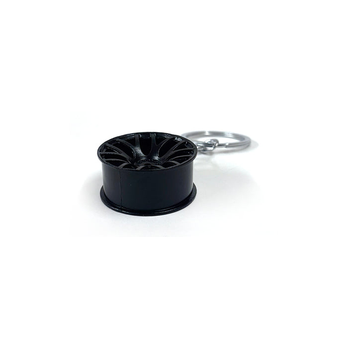 Black Alloy Wheel Keyring