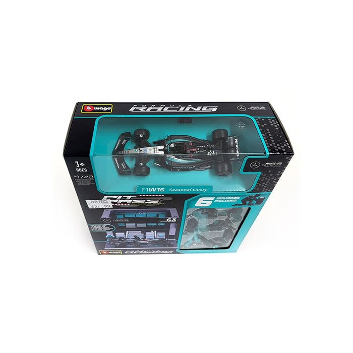 Burago 1/43 2024 Mercedes F1W15 Pitstop Diorama Russell