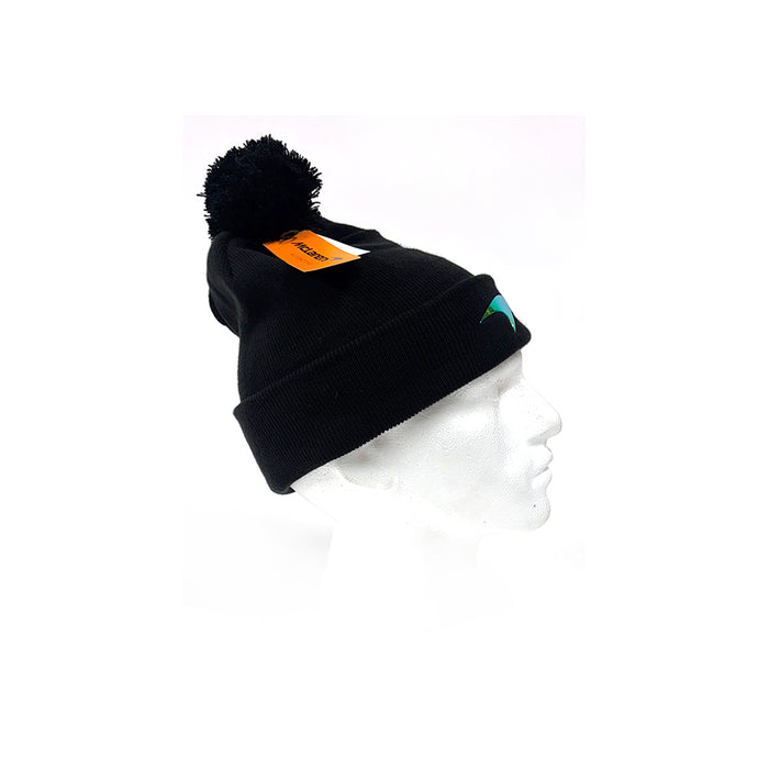 McLaren Iridescent Cuff Knit Black Beanie