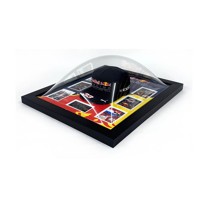 Max Verstappen Signed Cap Framed