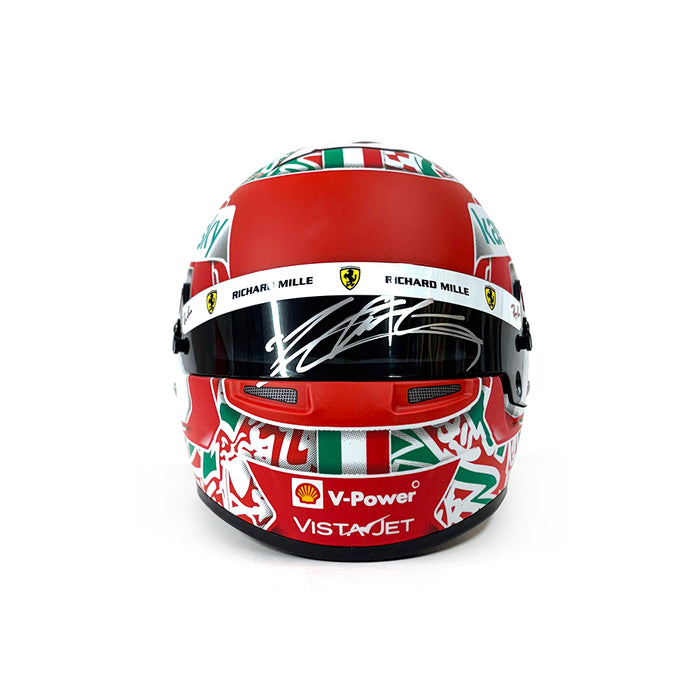 Bell 1/2 2021 Charles Leclerc Signed Helmet San Marino GP