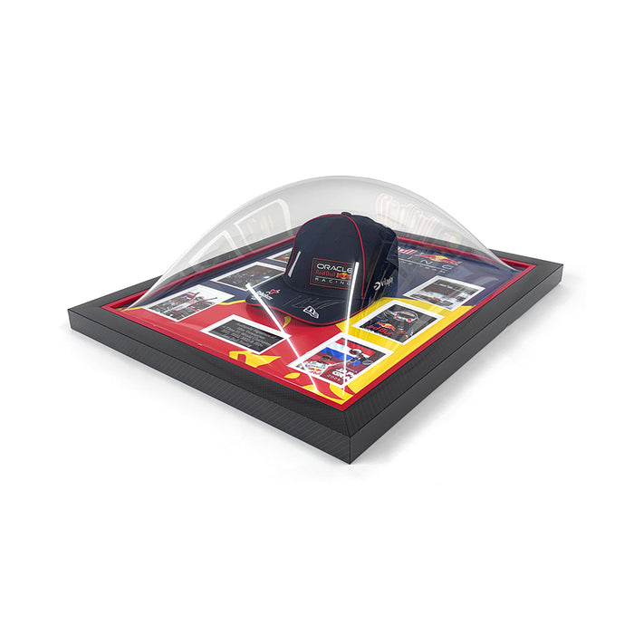 Max Verstappen Signed Cap Framed