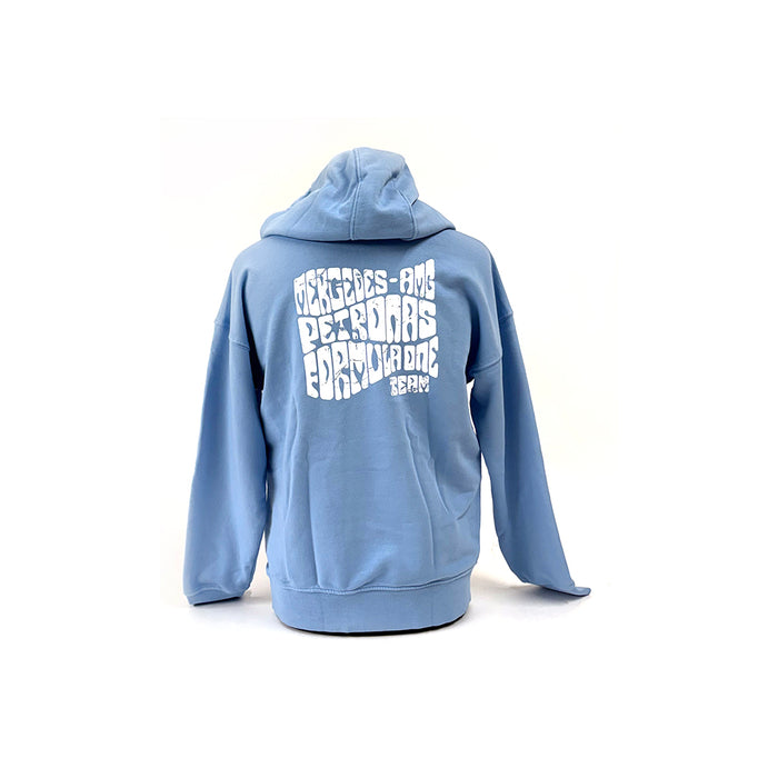 Mercedes AMG Petronas Retro Hoodie Sky Blue
