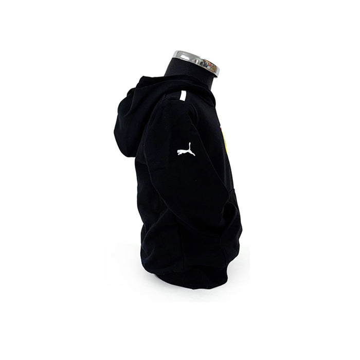 Ferrari Kids Black Hoodie White Stripe