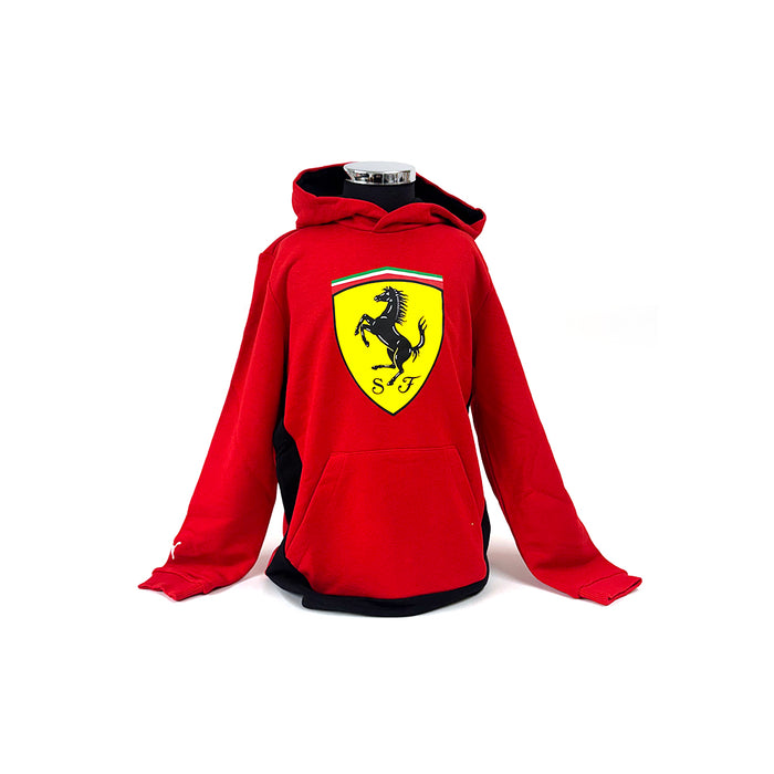 Ferrari Kids Big Shield Hoodie Red