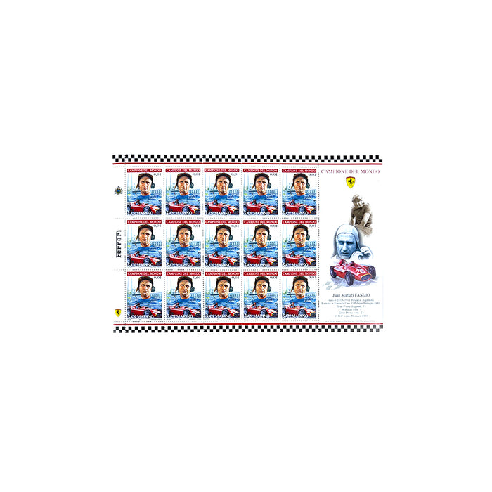 Juan Manuel Fangio San Marino Stamps
