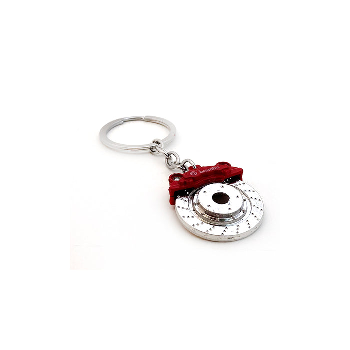 Brake Disc Keyring Red Caliper