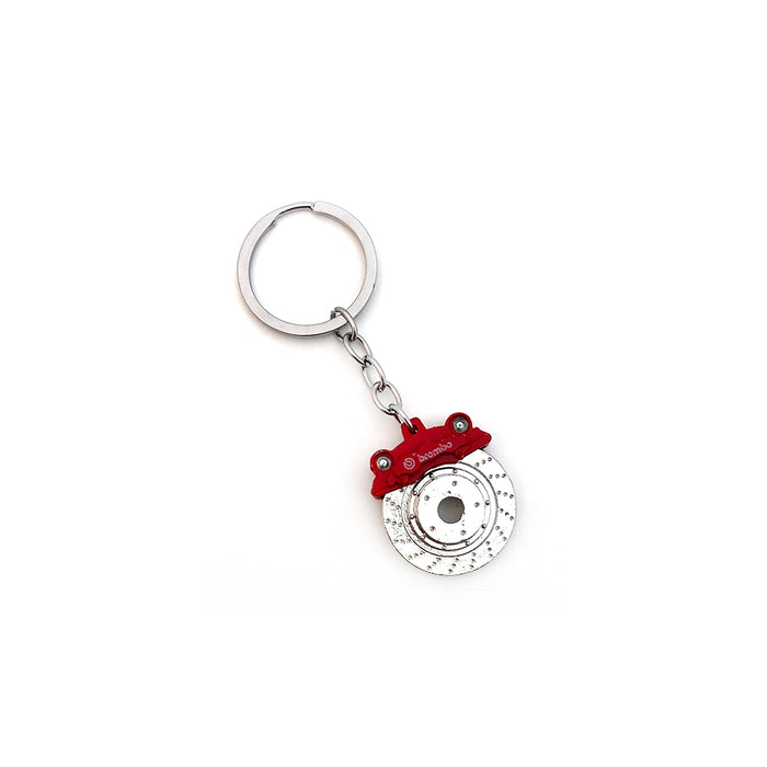 Brake Disc Keyring Red Caliper