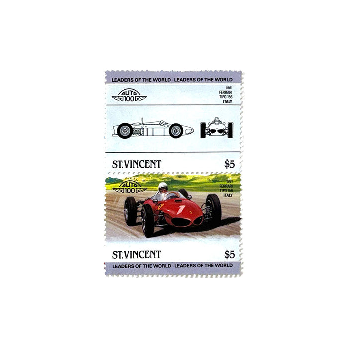 2 x Ferrari Tipo 156 St. Vincent Ferrari Stamps