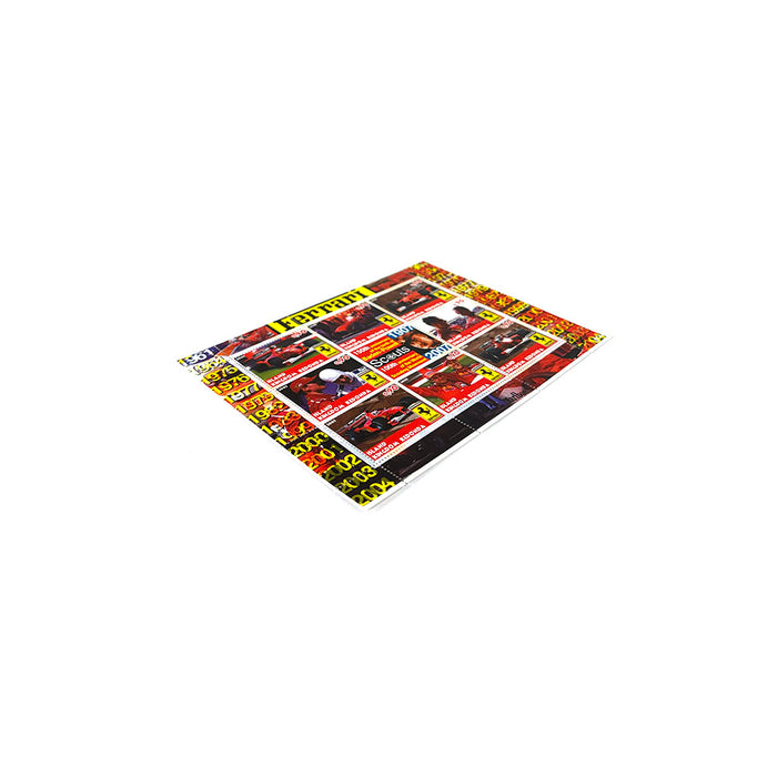 8 Ferrari F1 2005 Redonda Ferrari Stamps