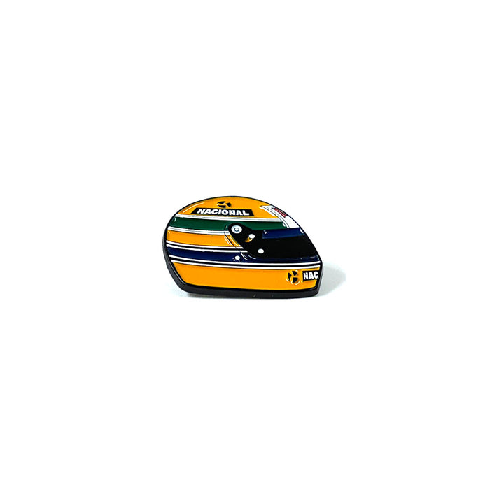 Ayrton Senna Helmet Pin Badge