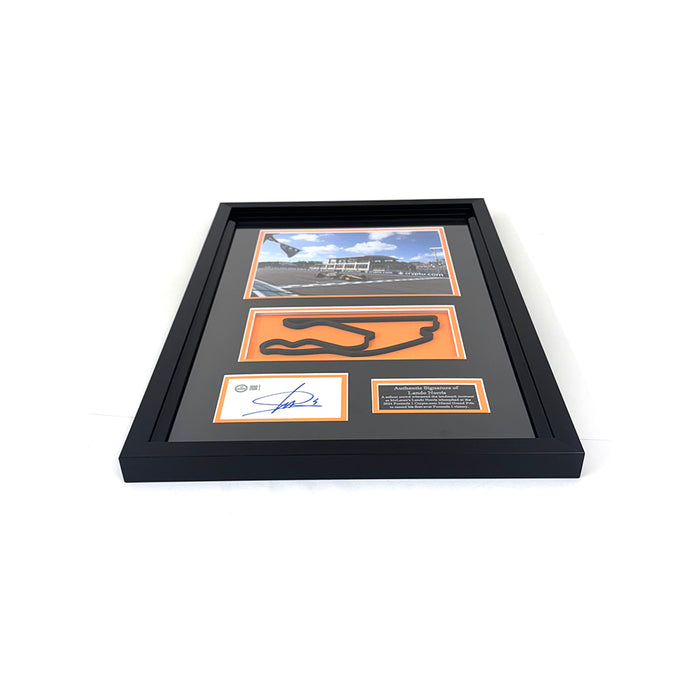 2024 Lando Norris Signed Framed Track Map Miami