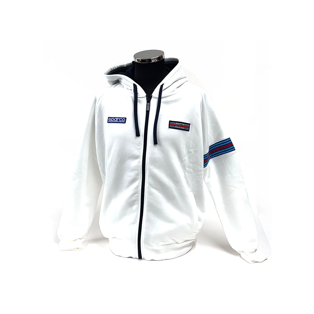 Martini Racing Hooded Full Zip Top White — Alex Reade Motorsport