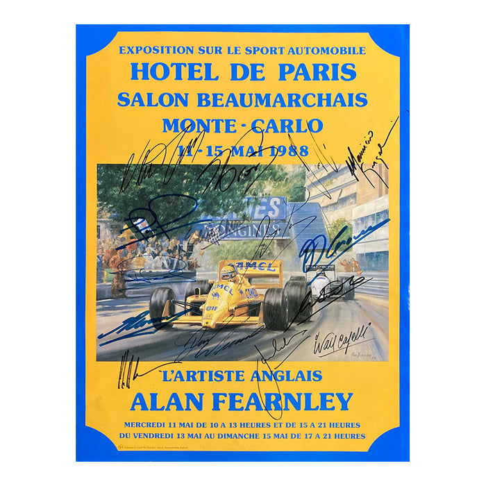 Alan Fearnley - Signed Monaco 1988 Poster Framed