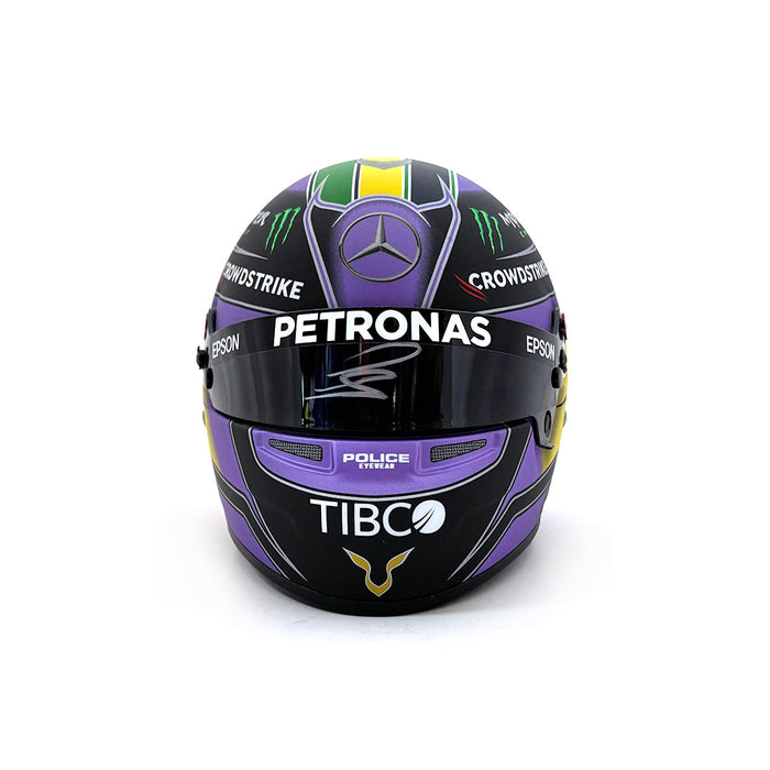 Bell 1/2 Scale Helmet 2021 Hamilton Signed Brazilian GP