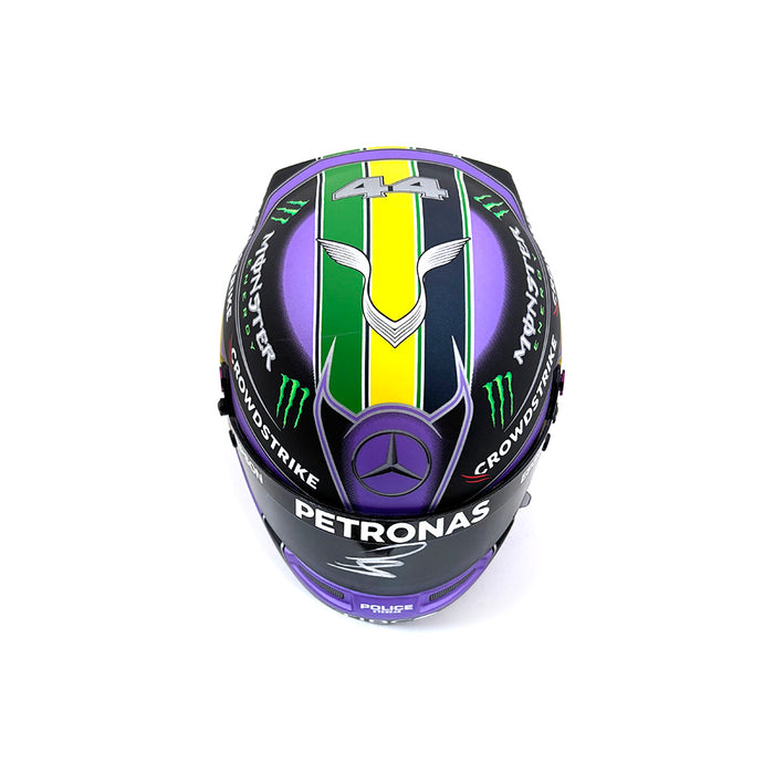 Bell 1/2 Scale Helmet 2021 Hamilton Signed Brazilian GP