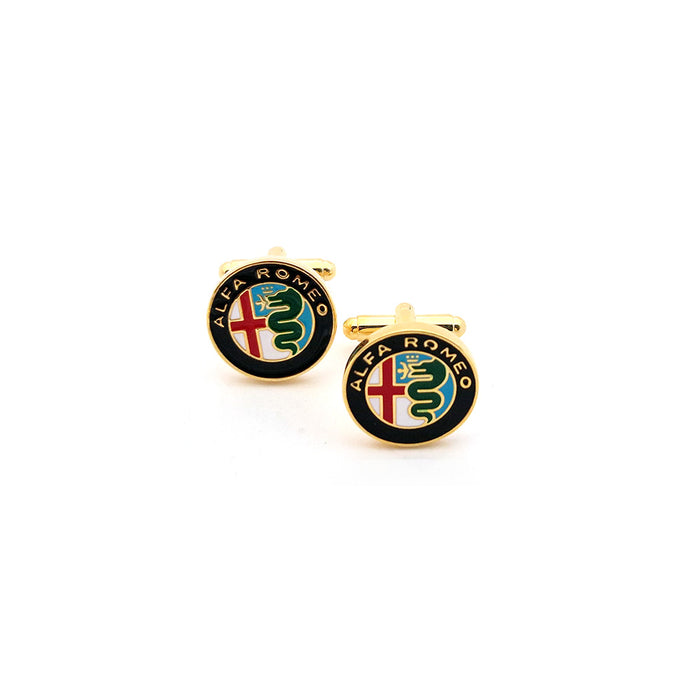 Cufflinks - Gold Alfa Romeo Badges