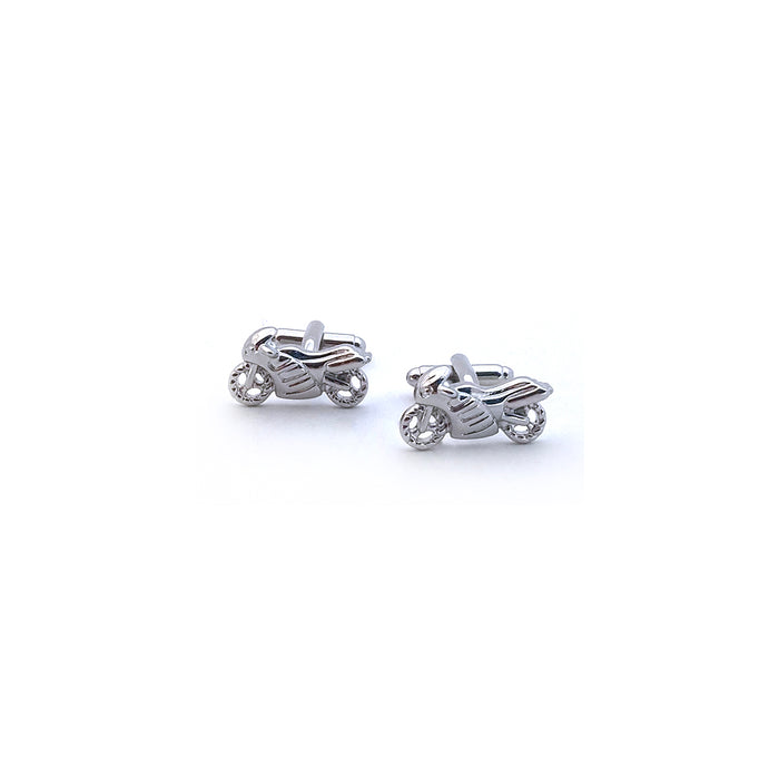 Cufflinks - Silver Motorbikes