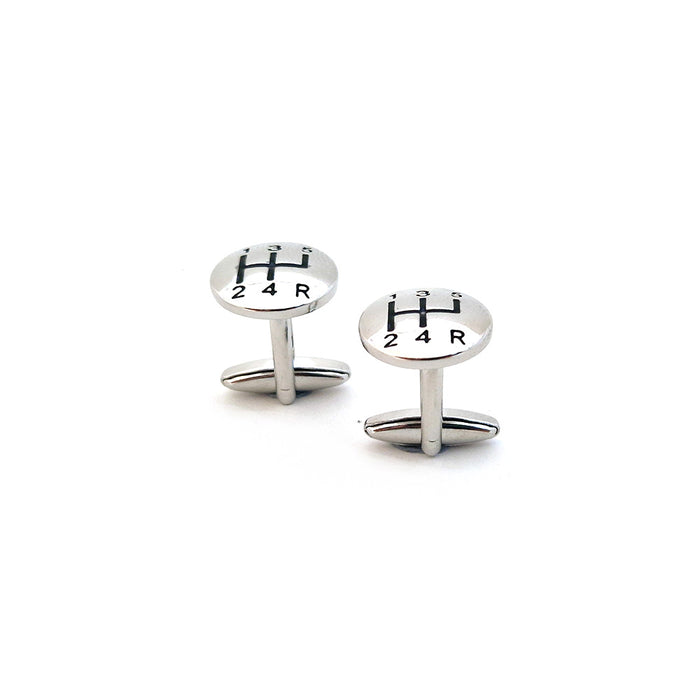 Cufflinks - Silver Gearsticks