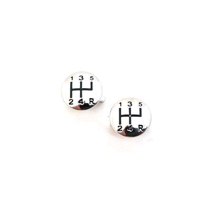 Cufflinks - Silver Gearsticks