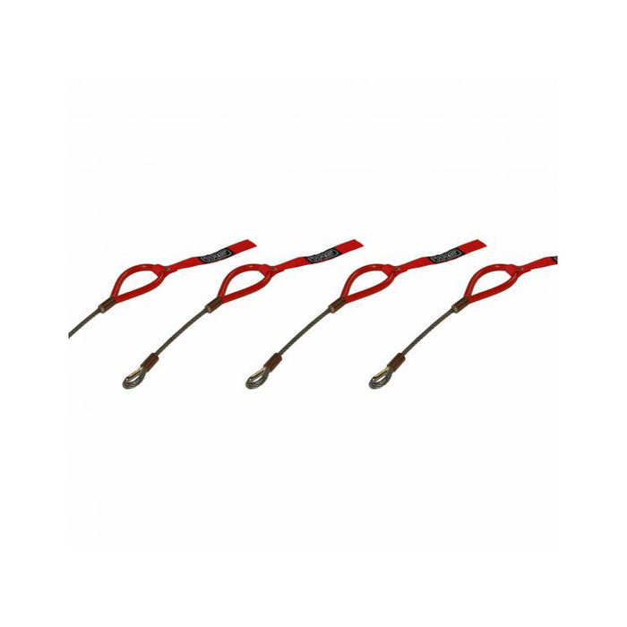 TRS Wire Tow Strap Set of 4 Red