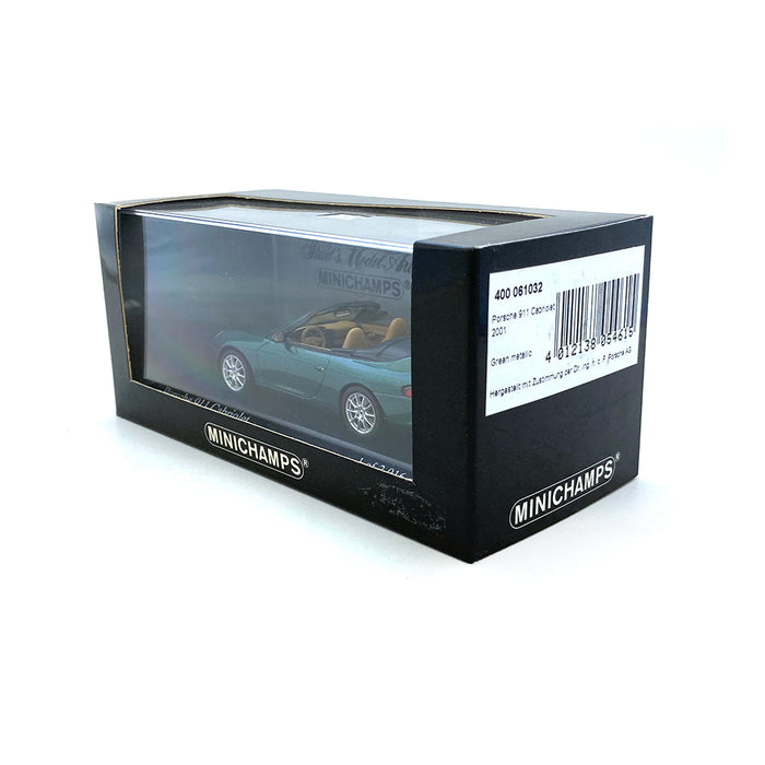 Minichamps 1/43 2001 Porsche 911 Cabriolet Green 400061032